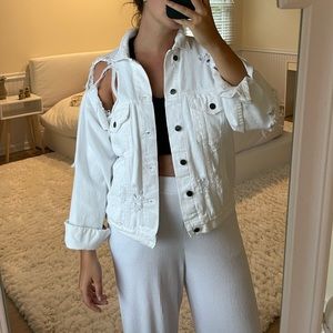 white denim jacket